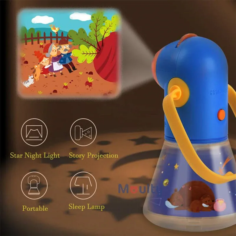 MiDeer Story Projection Torch with Night Light Kids Sleep Stories Flashlight Luminous Toy Children Learning Educational Toys