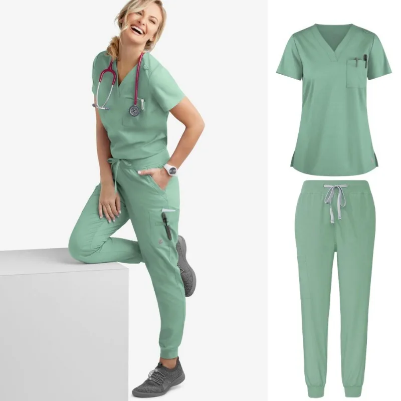 Split-Anzug, kurzärmelige Haustierpflege, Arzt, Arbeitskleidung, medizinische Pflegekleidung, klinische Peelings, medizinische Uniformen für Damen