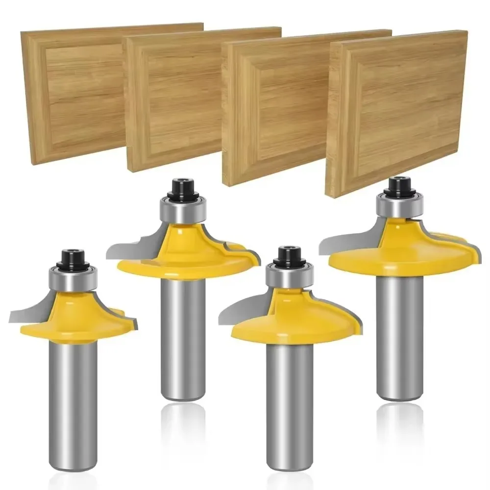 

1PC 1/2" 12.7MM 12MM Shank Milling Cutter Wood Carving Drawer Front & Cabinet Door Front Router Bit Set woodworking bits cutter