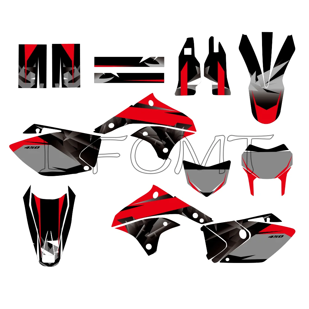 Fit for KAWASAKI KLX 450 KLX450 KLX450R 2008 2009 2010 2011 2012 2013-2022 Motorcycle Background Full Graphics Decals Stickers