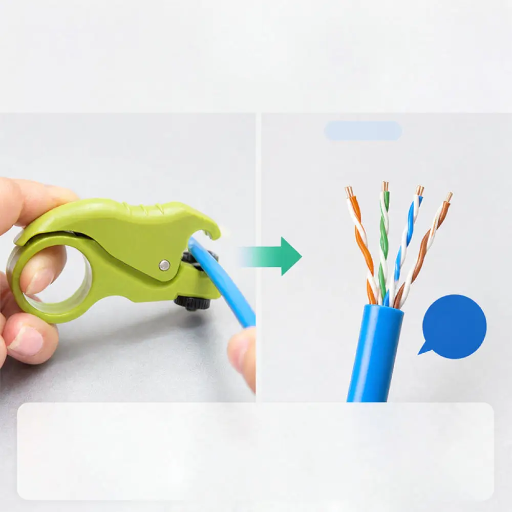 Handheld Network Wire Stripper Compact Design Cable Cutter For Cat5e Cat6 Cat7 Cat8 Wiring IT Technician Tool