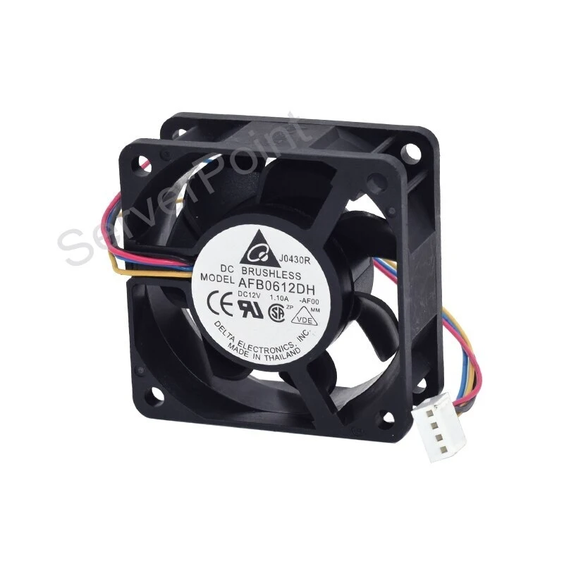 Well Tested AFB0612DH DC12V 1.10A 60x60x25MM 6025 4 Lines Square Cooler Fan New