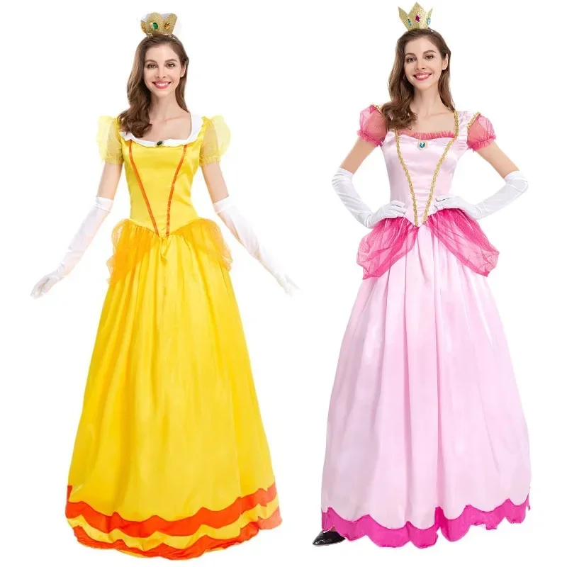 New 2025 Mary Pinkie Party Queen Dress Pink Peach Blossom Princess Costume QAQ3