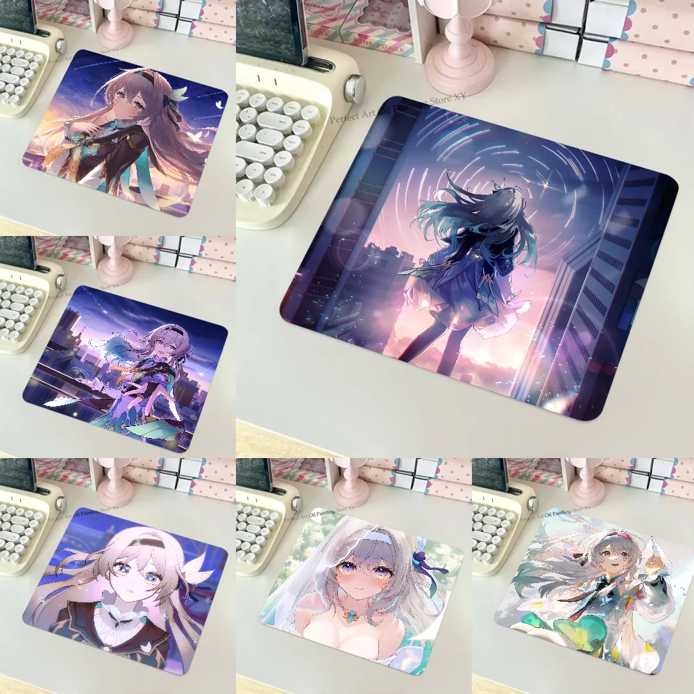 Game Honkai Star Rail Firefly Mousepad Small LockEdge Mouse Pad For Gamers Computer Desk Pad Rectangular Anti-slip Rubber