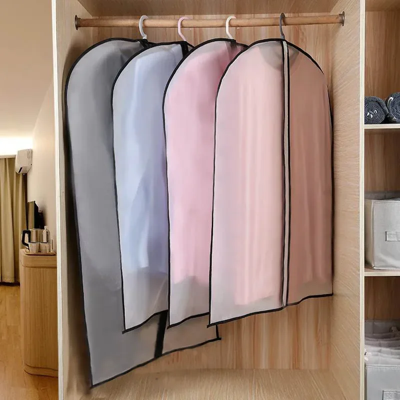 

5Pcs Dustproof Cloth Cover Bags Clothes Hanging Garment Dress Suit Coat Dust Cover Home Storage Bag Pouch Case Organizer