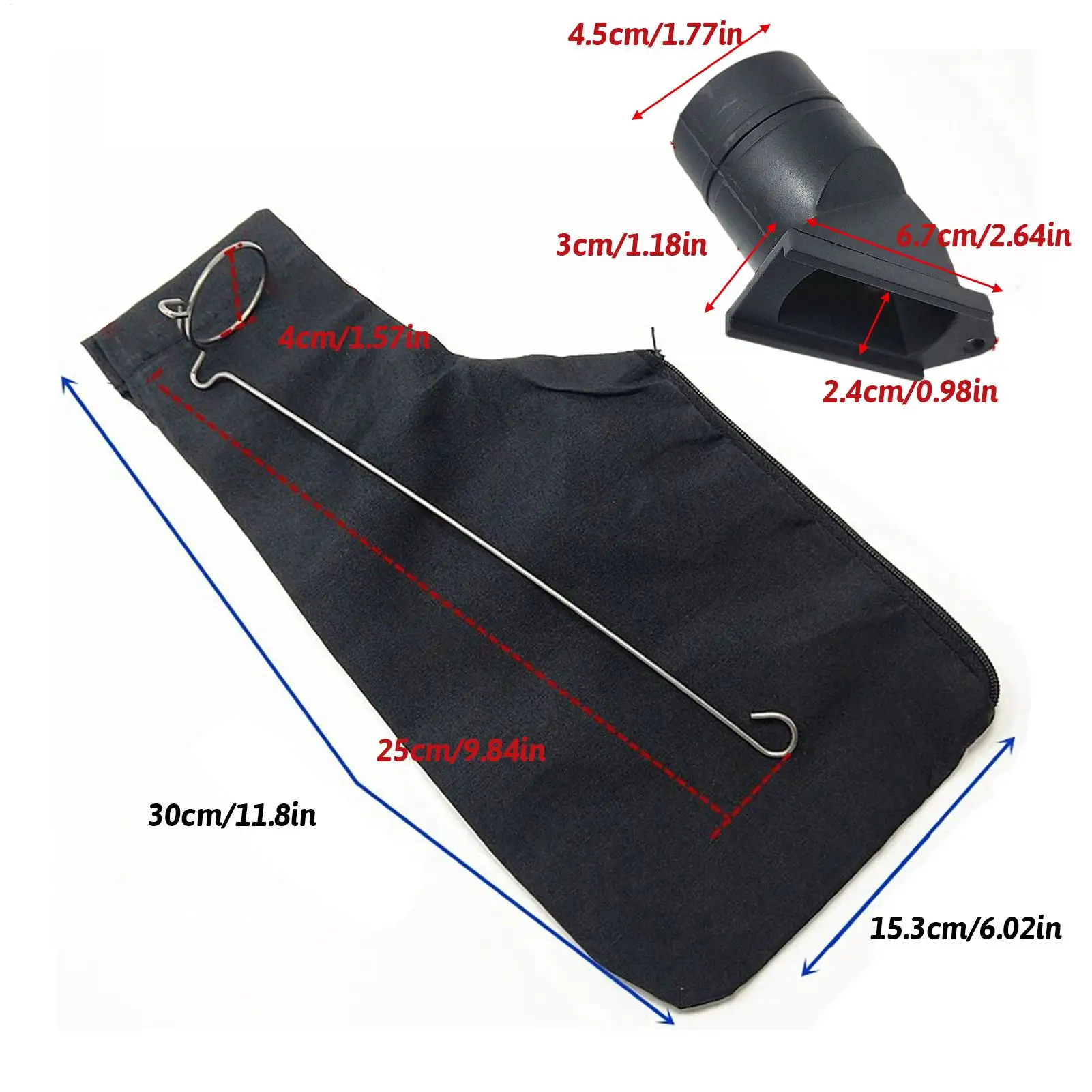 1Pcs Anti-dust Cover Bag 255 Miter Saw Belt Sander Dust Collector Bags Power Tools Black Cloth Collection Bags
