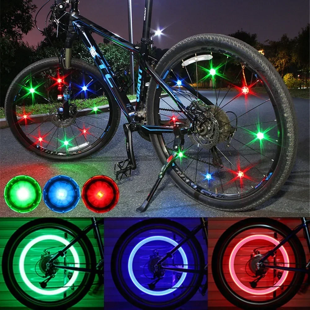 1Pcs Bicycle Spoke Light Waterproof Shining Bike LED Wheel Tire Flicker Decorative Lamp Safety Warning Cycling Bicycle Lights