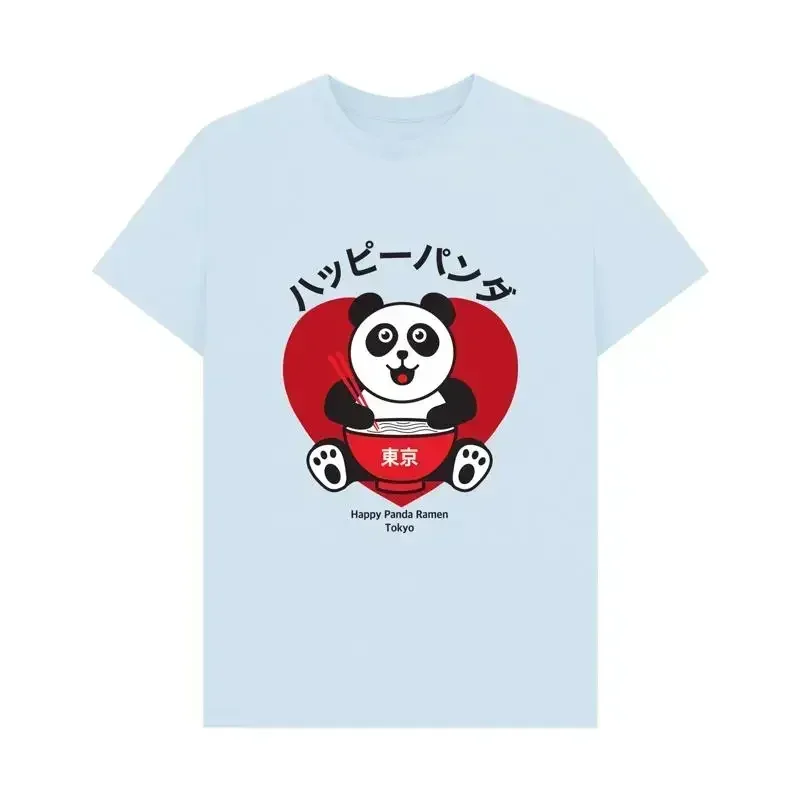 PREMIUM OFFICIAL Torc Ramen Happy Panda Love Light Blue T shirt
