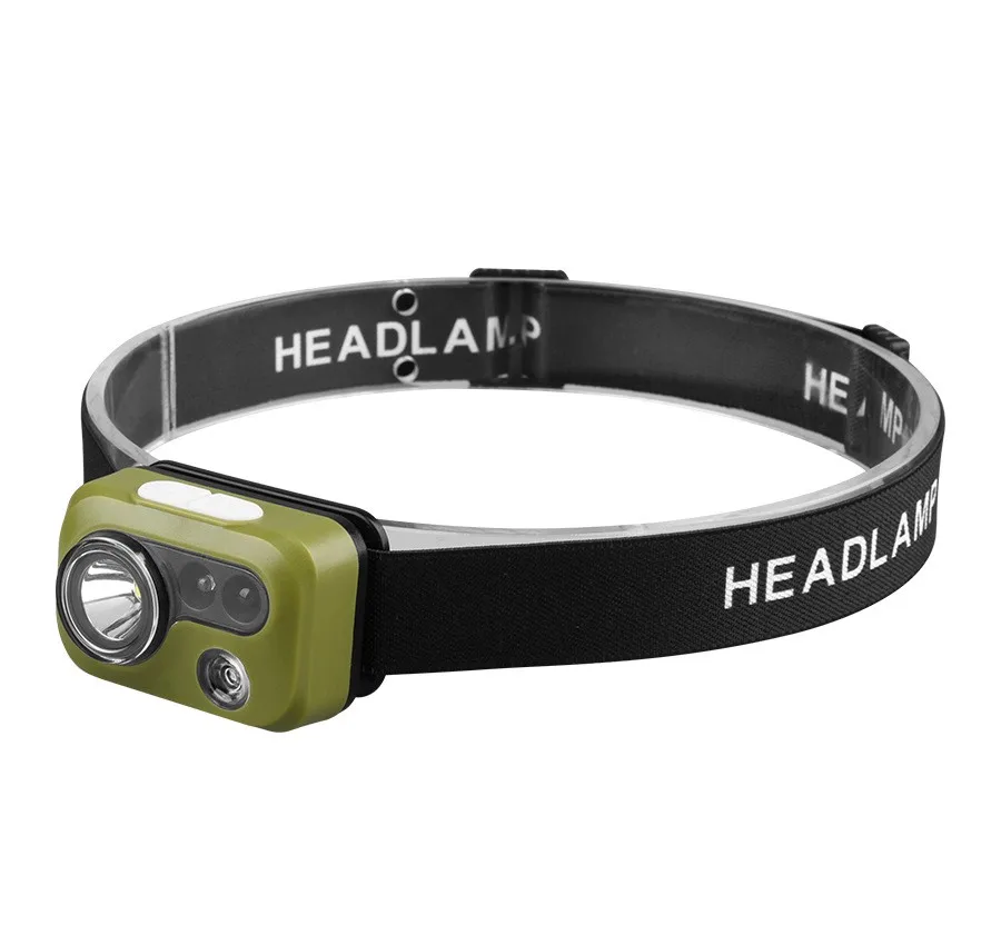1200mAh 5Modes LED Sensor Headlamp Rechargeable Motion Sensor Headlight Hands Free Lamp for Repair Inspection Workshop Use