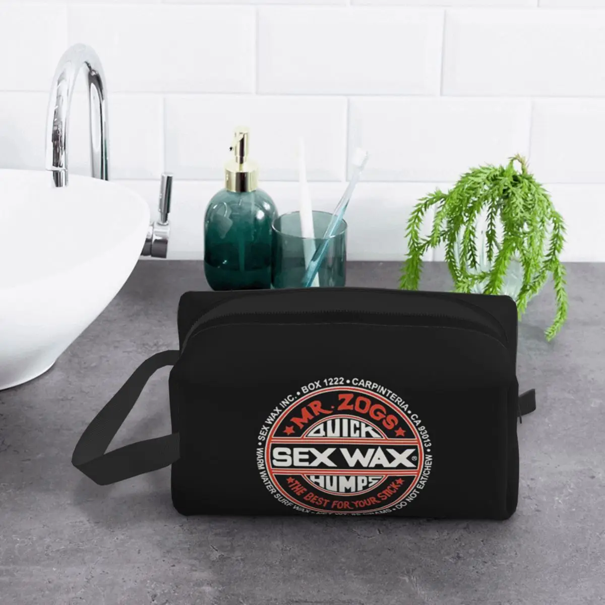 Mr Zogs Surfing Sex Wax Makeup Bag Cosmetic Organizer Storage Dopp Kit Toiletry Cosmetic Bag for Women Beauty Travel Pencil Case