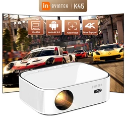 BYINTEK K45 AI Auto-focus Smart Android WIFI Full HD 1920x1080 LCD LED Video Home Theater 1080P 4K Projector