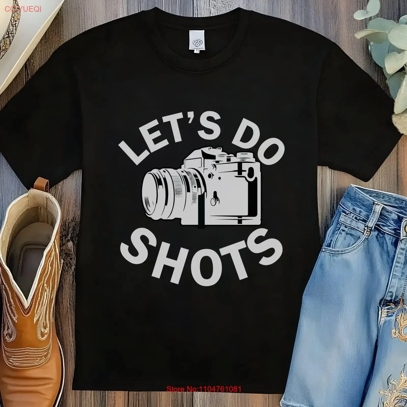 Funny Photography T Shirt Lets Do Shots Humorous Photographer Creative Camera Fun Photo Enthusiast  vintage Washed Unisex Soft