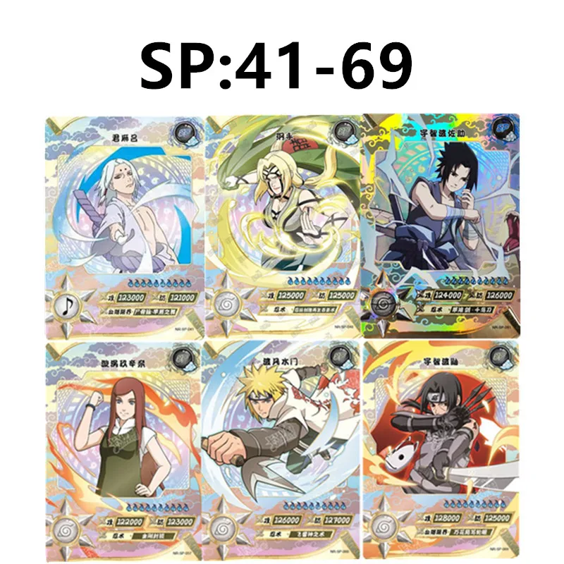 KAYOU Naruto SP Card 41-69 Series Bronzing Game Collection Cards Minato Uchiha Obito Anime Figure Flash Card Gift Toy for Kids