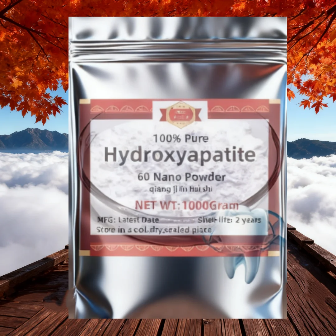 Embalaje y sellado profesionales de fábrica 100 % de hidroxapatita 60 Nano en polvo, uso de calidad alimentaria para pasta de dientes