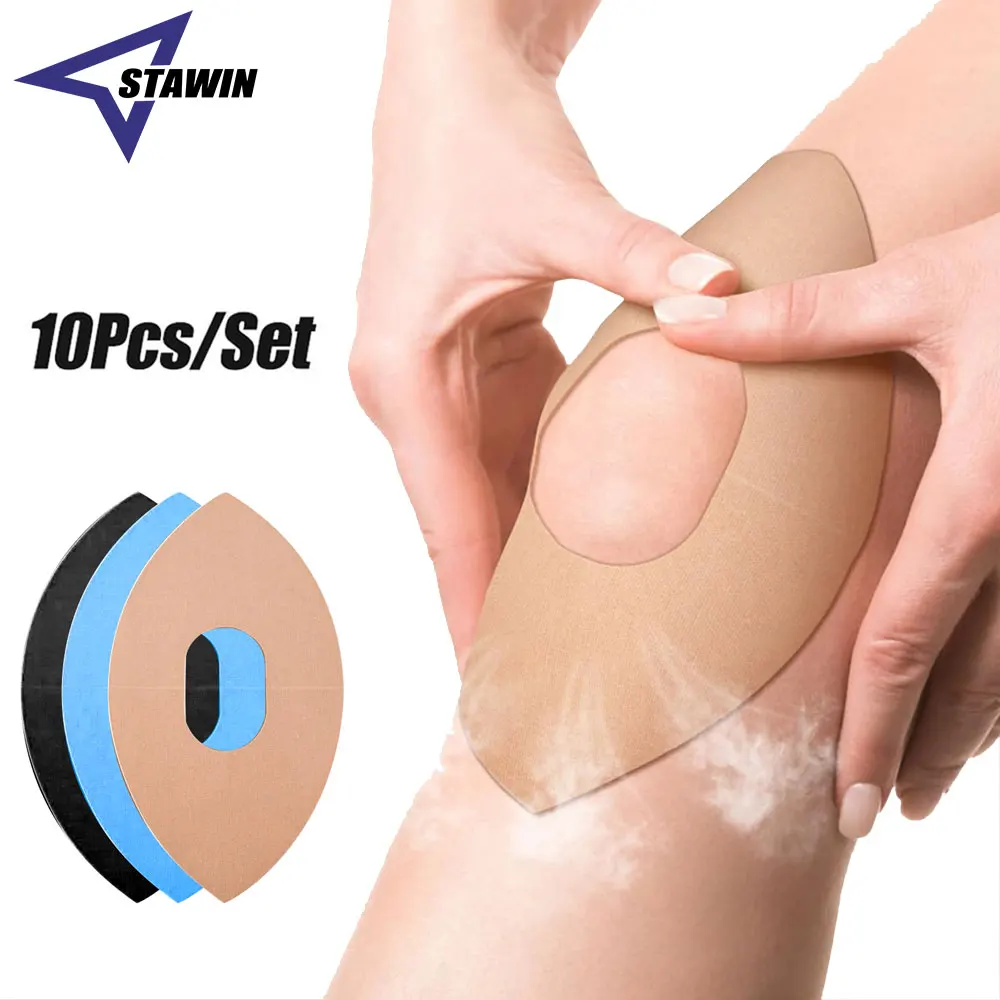 

10PCS Kinesiology Tape for Knee,Waterproof Precut Kinesiology Tape Elastic Athletic Tape for Knee Support, Breathable Latex Free