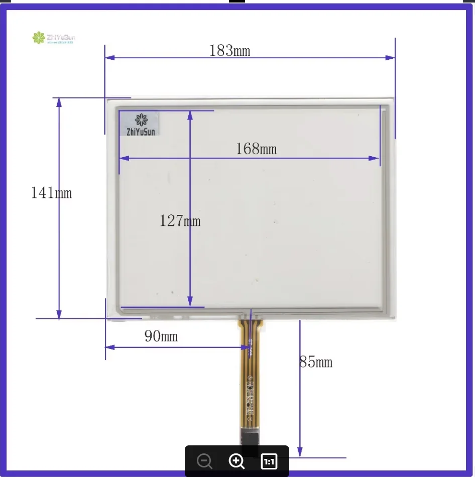 ZhiYuSun 183mm*141mm HST-TPA8.0D Compatible Touch Screen glass 183*141 USE gps touch glass  For industry applications