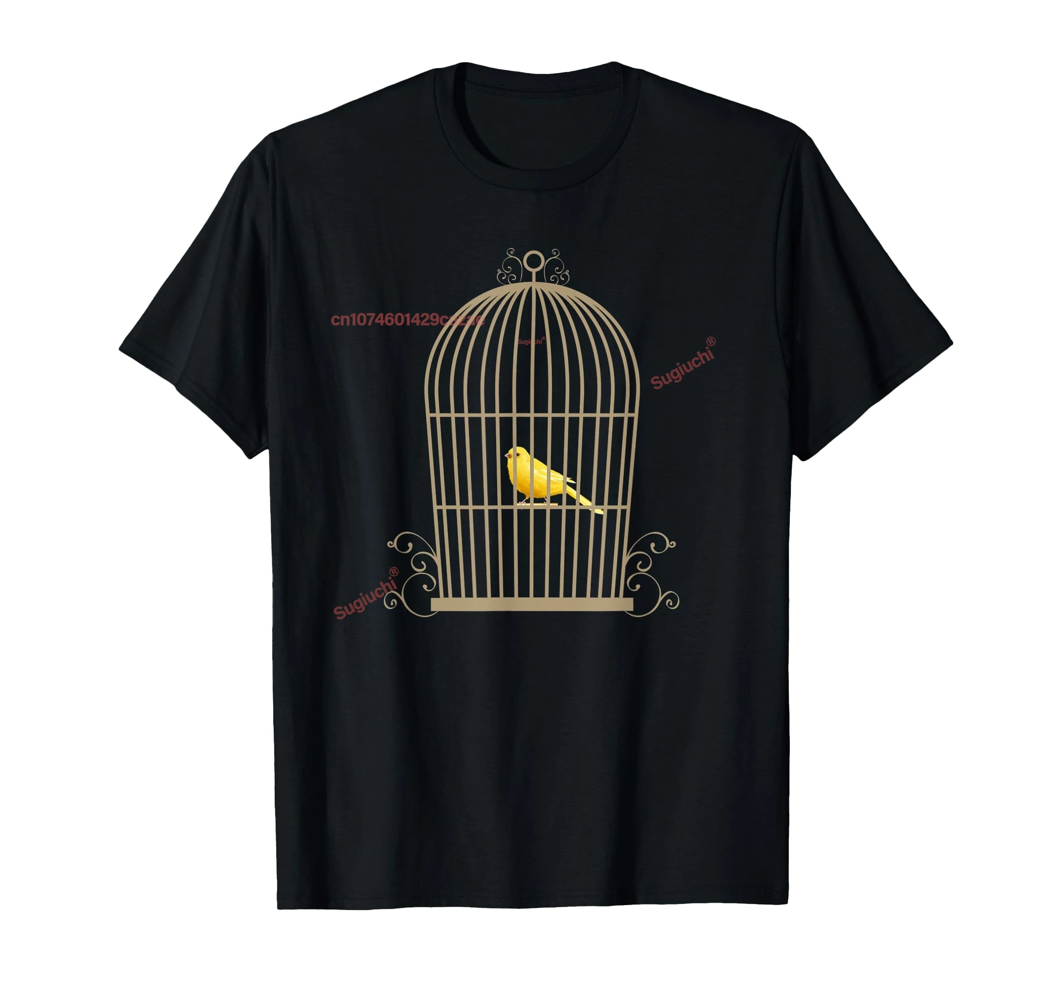 100% Cotton Canary In Cage Canary Bird Pet T-Shirt MEN WOMEN UNISEX T Shirts Size S-6XL