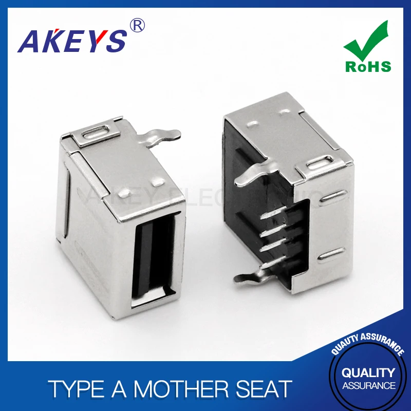 USB single layer / double layer all inclusive - type A interface female connector AF 90 degree connector black glue