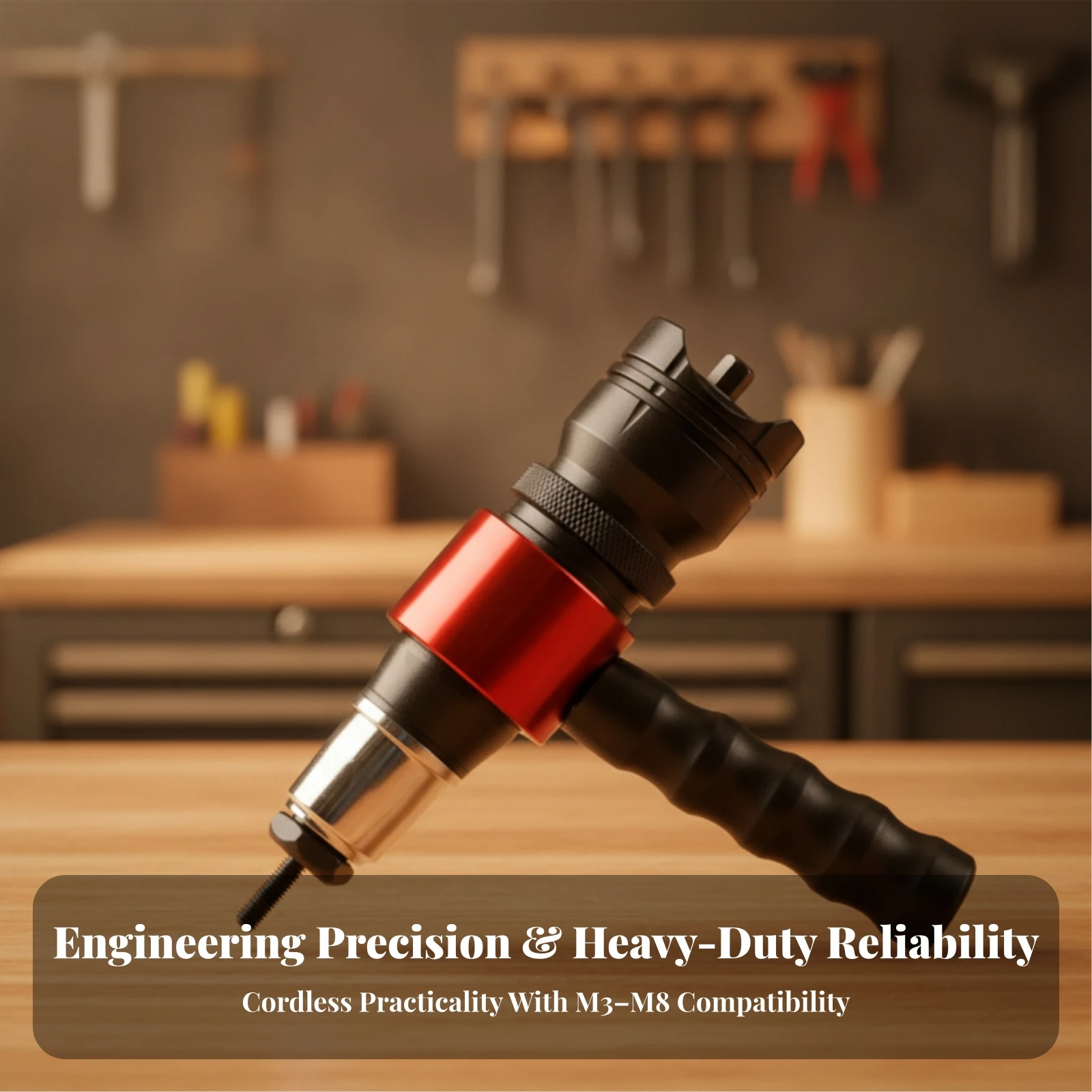 Electric Rivet Nut Battery Powered Cordless Rivet Nut Riveter Lightweight Efficient for Mechanics, Garage, Workshop