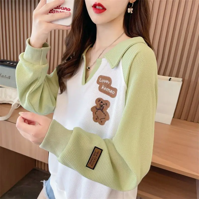 Top stile coreano pigro da donna primavera autunno nuovo design ampio versatile