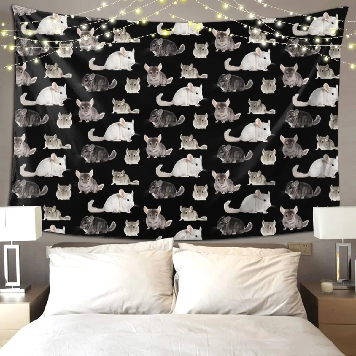 Chinchilla Sticker Pack Tapestry Art Wall Hanging Aesthetic Home Decor Tapestries for Living Room Bedroom Dorm Room