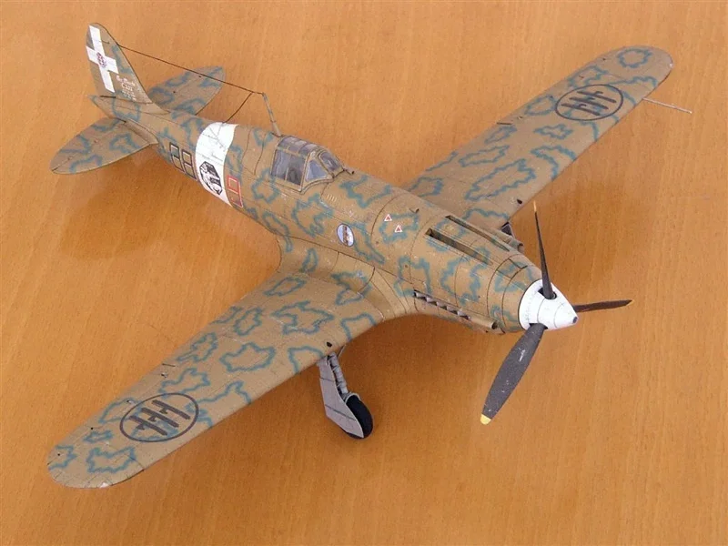 1:300 Scale Italian Fighter Macchi MC.202 DIY Handcraft PAPER MODEL KIT Handmade Toy DIY Puzzles