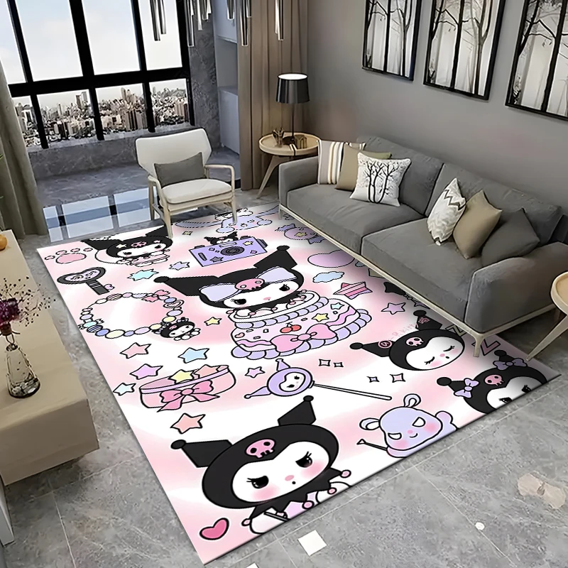 Cute Cartoon Kuromis Printed Carpet Non -slip Carpet Yoga Mat Door Mat Photography Props Kitchen Mat Area Rug Birthday Gift