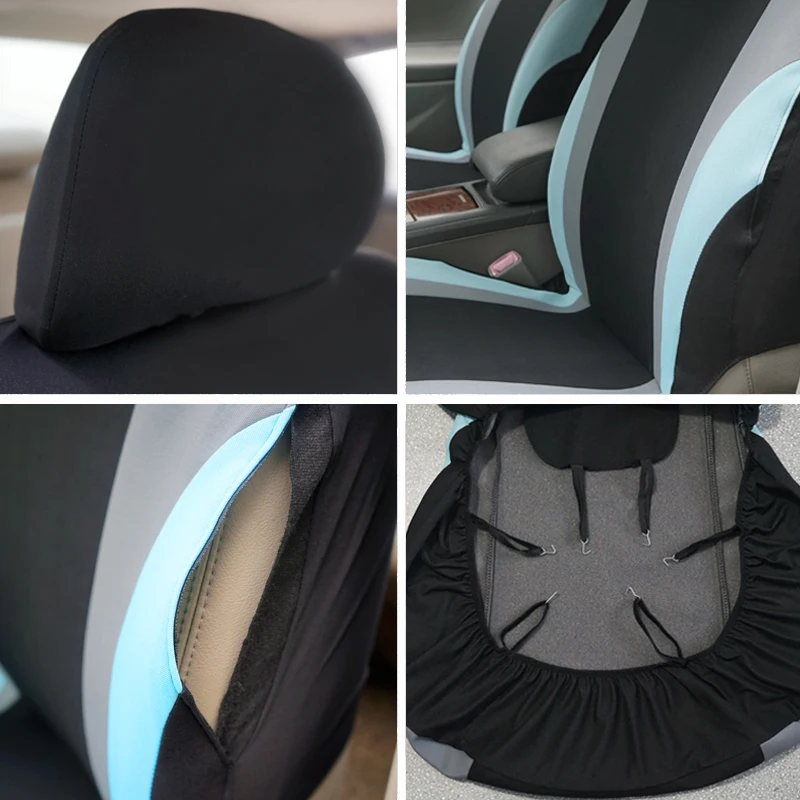 أغطية مقاعد من نسيج البوليستر بتصميم رياضي عالمي لسيارة SUV والشاحنة وملحقات فان أغطية مقاعد السيارة الداخلية #5