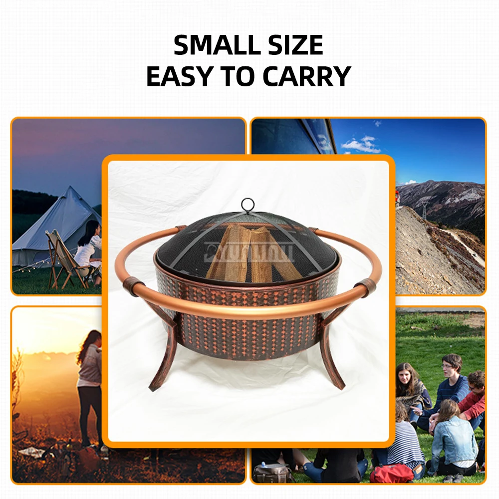 円形の中庭グリル盆地屋内バーベキューグリル家庭用織物バーベキューグリル