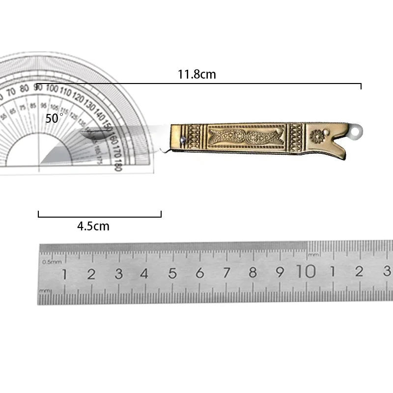 Small folding knife, fine brass knife, portable EDC pocket knife, Unbox Express Unbox folding knife