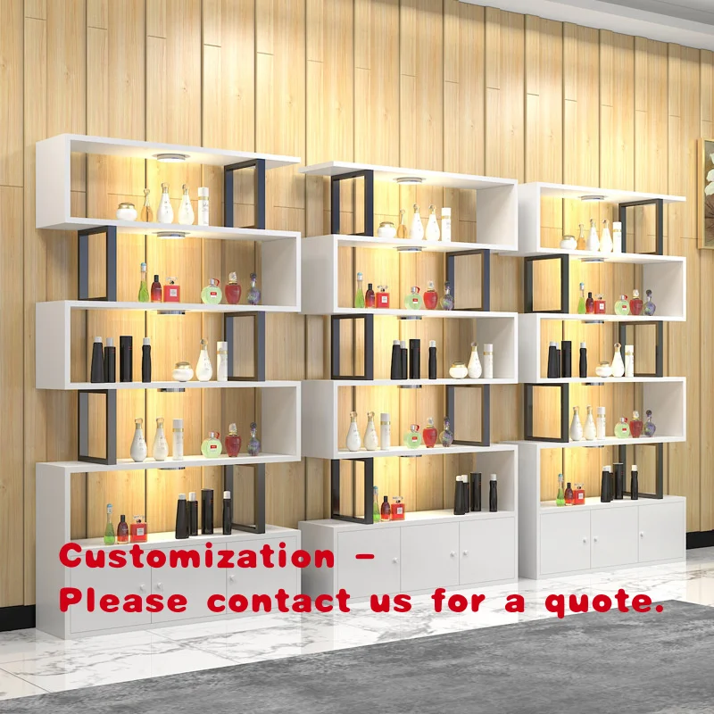 custom.Beauty Cosmetics Shop Interior Design Skincare Store Wall Shelf Beauty Salon Display Cabinet Rack Makeup Product Display