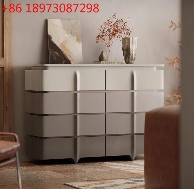 

Итальянский светлый роскошный четырехколесный шкаф из цельного дерева, современный шкаф для хранения в гостиной, спальне, настенный шкафчик