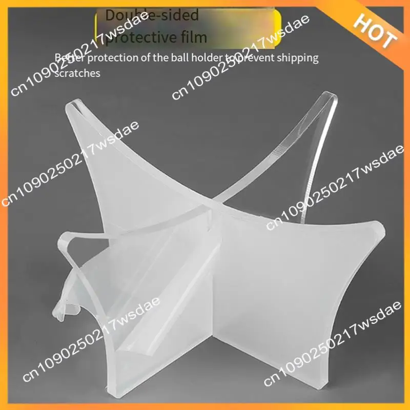 X08A حامل كروي أكريليك ملحق عرض محمول للرجبي وكرة القدم وكرة السلة وقاعدة عرض الكرة الطائرة. #4