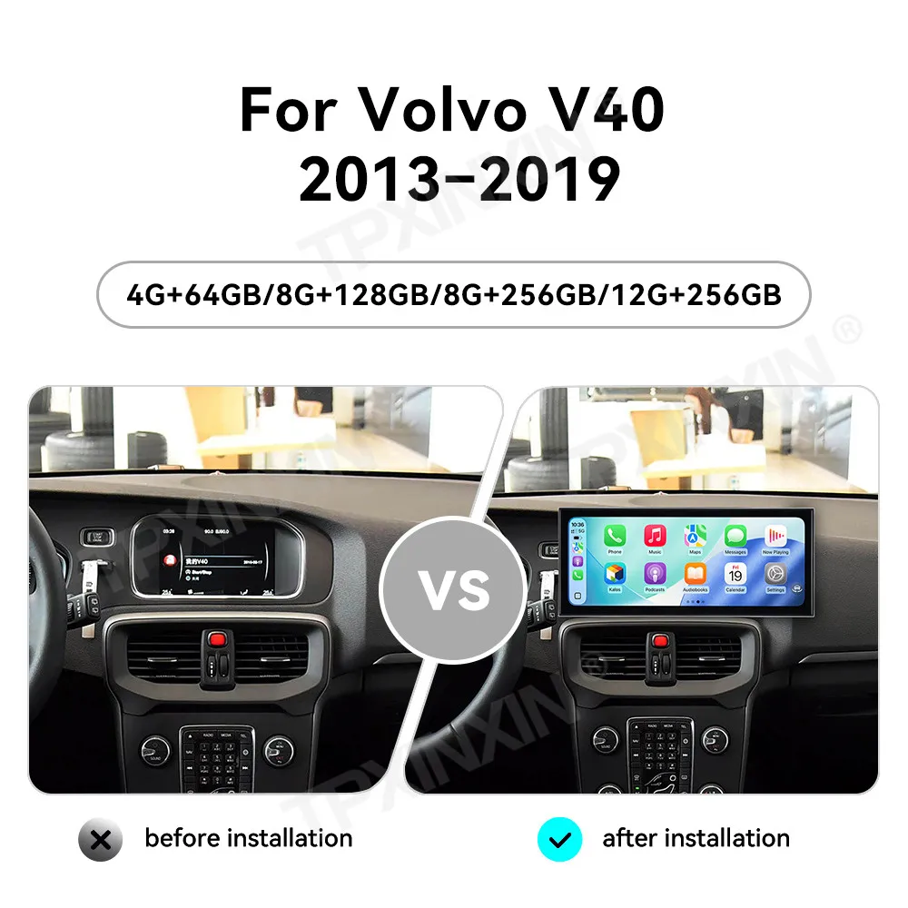 For Volvo V40 2013-2019 Android Car Radio Multimedia Video Player Wireless Carplay Autoradio Stereo GPS Navigation Head Unit