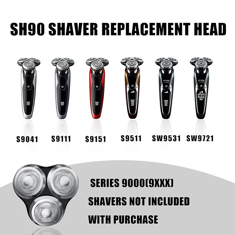 

2Pcs SH90 Replacement Shaver Heads For Norelco Series 9000 (S9000) Shavers Replacement Heads