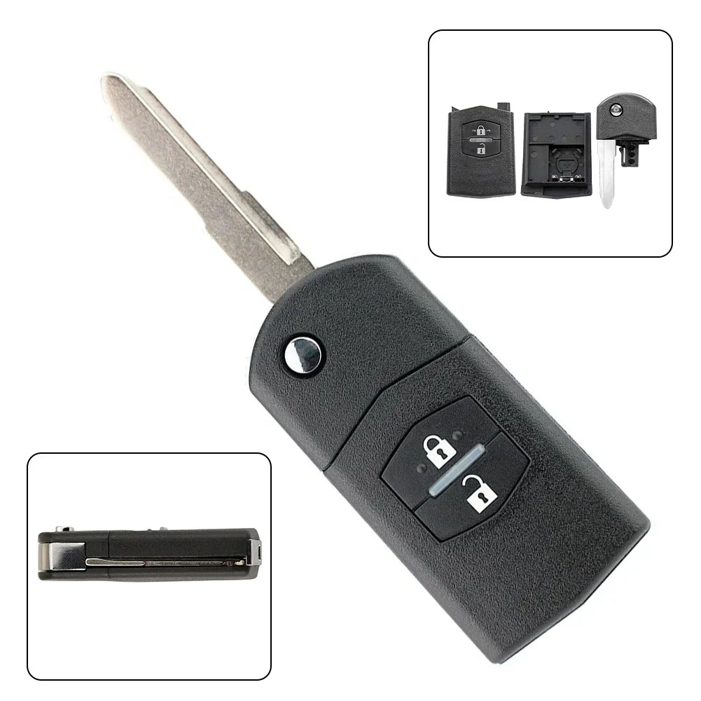 2 Car Key Case Remote Control Housing 2 Keys New Car Key Shell Car Keys Fobs Remote Car Keys Key Key Shell For Mazda Car Models