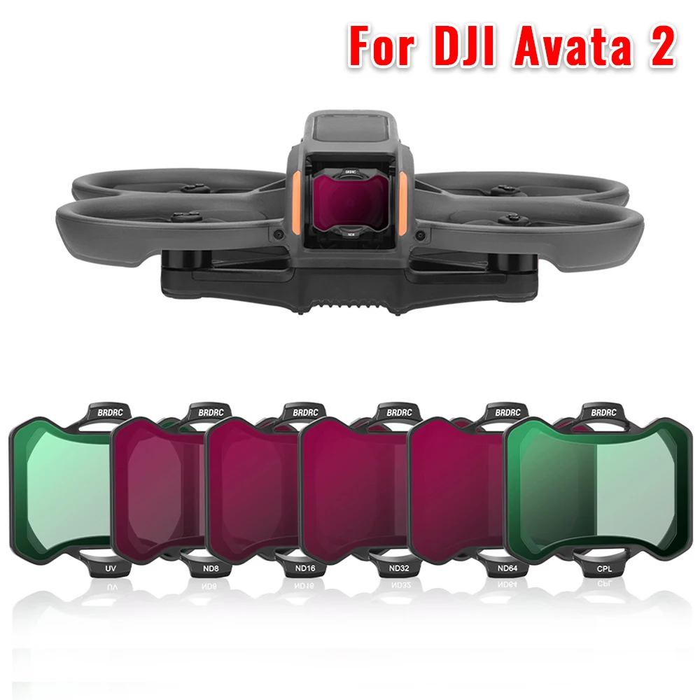 For DJI Avata 2 ND Filter Set Optical Glass/Plastic Frame UV CPL ND8 ND16 ND32 ND64 CPL Polarizing and Neutral Density Filters