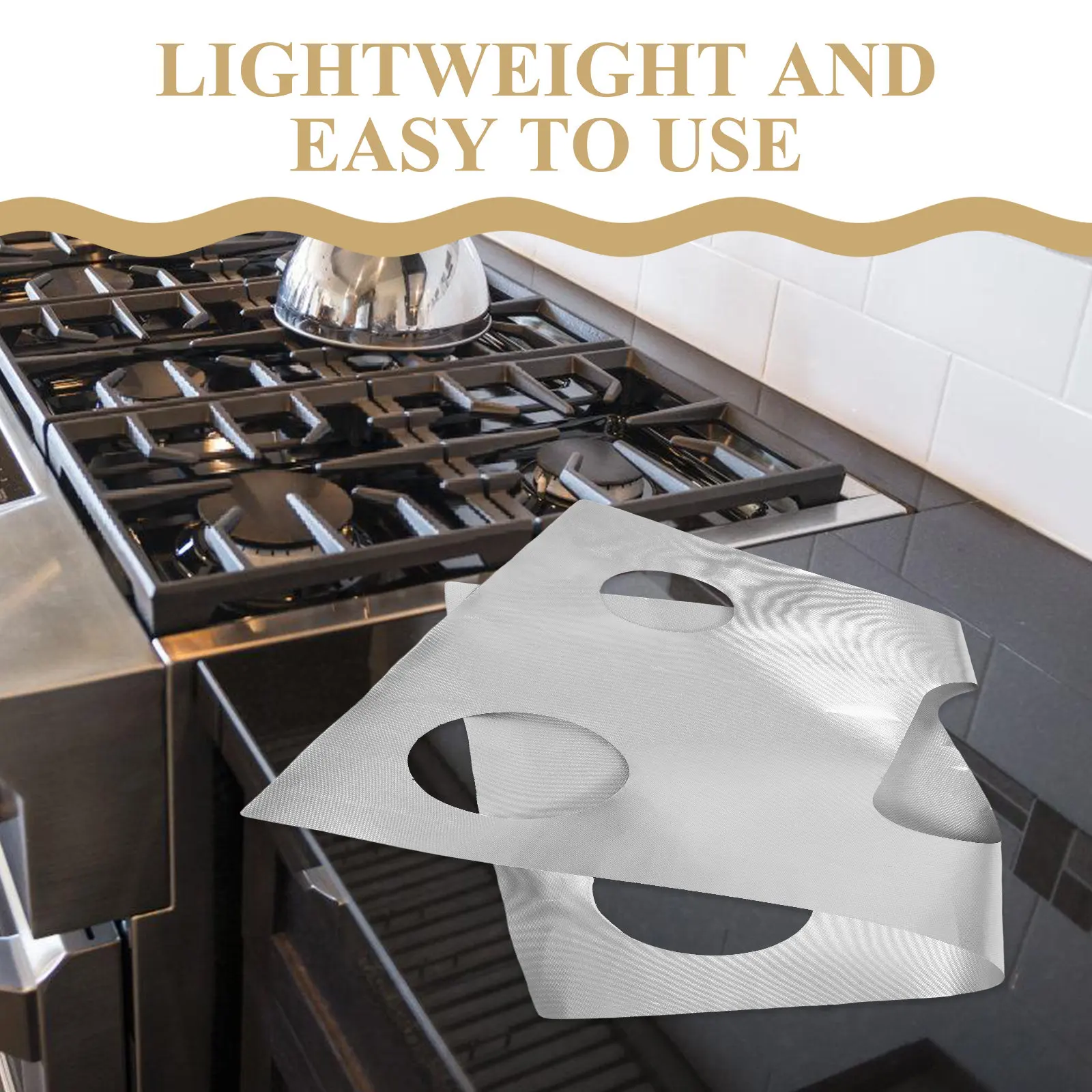 Heat Resistant Gas Stove Burner Cover Mat Non Stick Stovetop Protector for Outdoor Grilling Camping Kitchen Easy Clean - view 3