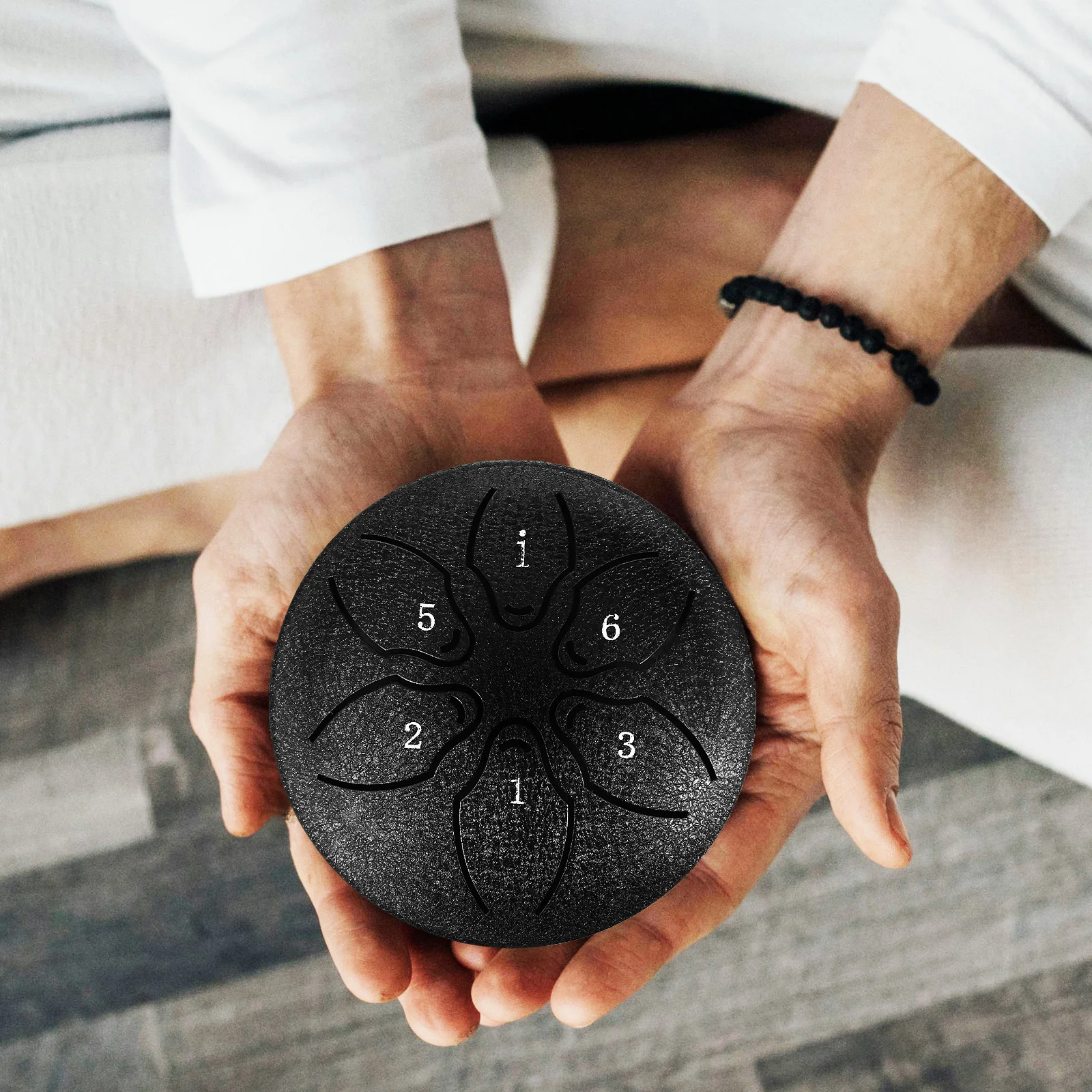 

6-Note Ethereal Drum Compact Tongue Drum Small Percussion Instrument for Rain Drums for Outside