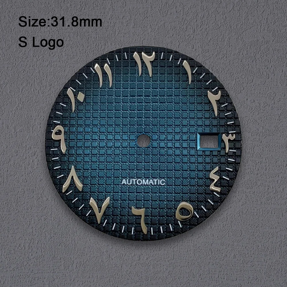 High Quality 31.8mm S Logo Arab Oak Dial Fit NH35/NH36/4R/7S Movement Watch Modification Accessories