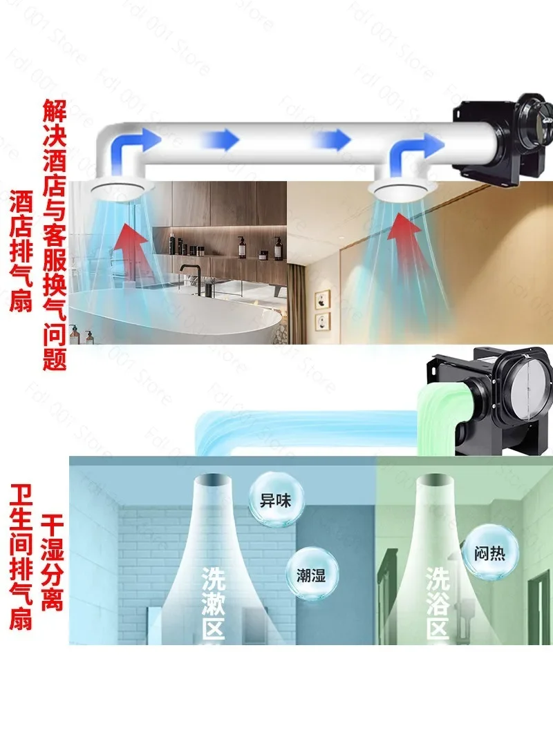 2026 For Nanyang Youwei split type silent centrifugal duct fan small commercial bathroom one to two ventilation and exhaust fan