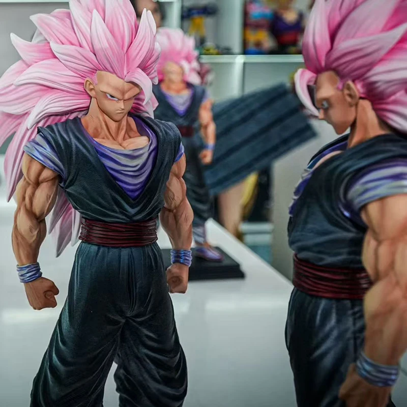 

Dragon Ball Anime Peripheral Figurine S+Peach Red Star Track Super Three Wukong Full Spray Oil Figurine Desktop Model Ornament