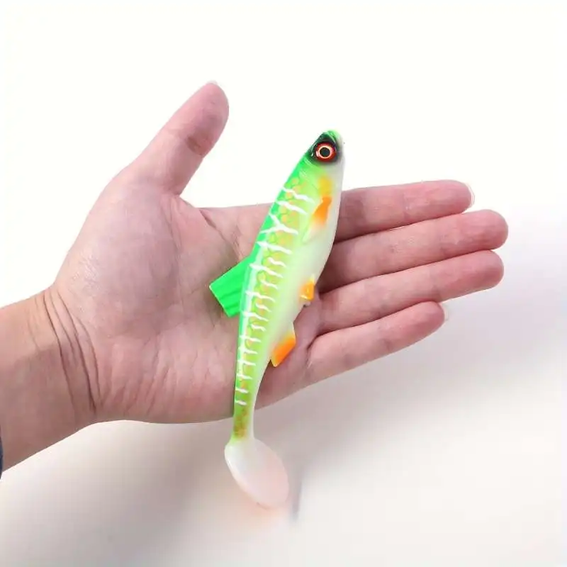 1Pc Soft T-Tail Swimbait 14cm/5.51in 25g Artificial Fishing Lures Soft Bait For Bass Pike Freshwater Saltwater