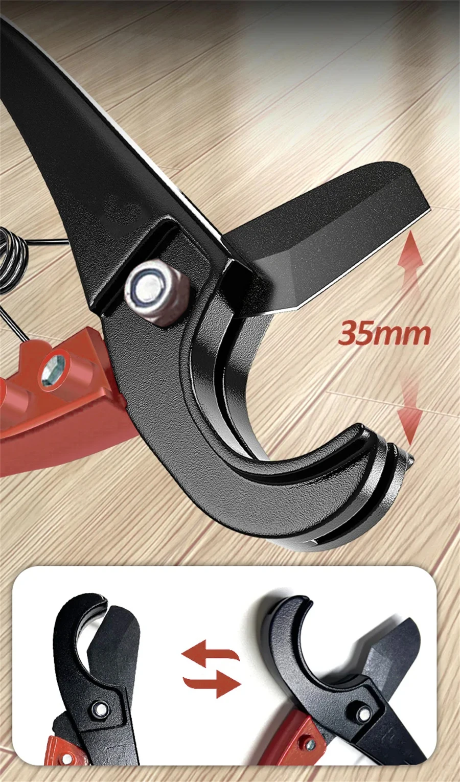 Rohrschneider Rohrschere SK5 Material Ratschenschneider Kunststoffrohr-Schneidwerkzeuge PVC/PU/PP/PE Schlauchschneider Handwerkzeug für Klempner – Detail 3