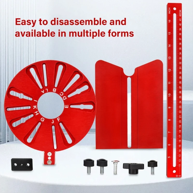 حامل دعم ثابت 652F مع قوالب ثقب متعددة القطر أداة تجديد المنزل لأجهزة توجيه الخشب والنقش #3