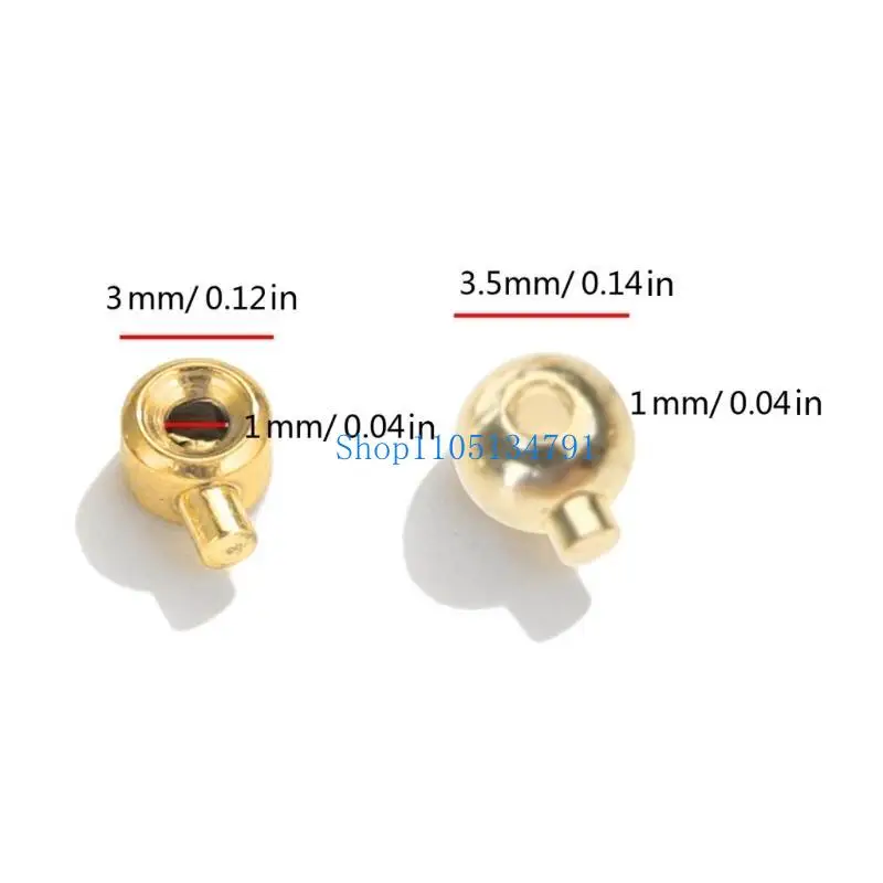 98km Pack of 20 Durable Positioning Clasp Copper Plating Material Stopper Spacer Bead Long Lasting for DIY Jewelry Making