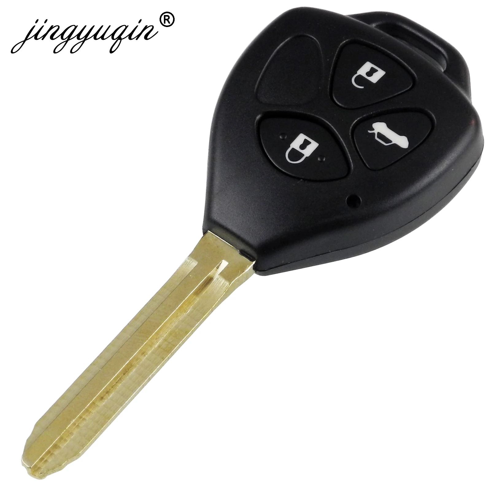 Jingyuqin 2/3/4 BTN Remote Car Key Case Shell for Toyota Yaris Prado Tarago Camry Corolla RAV4 REIZ Crown Avalon Venza TOY43 FOB