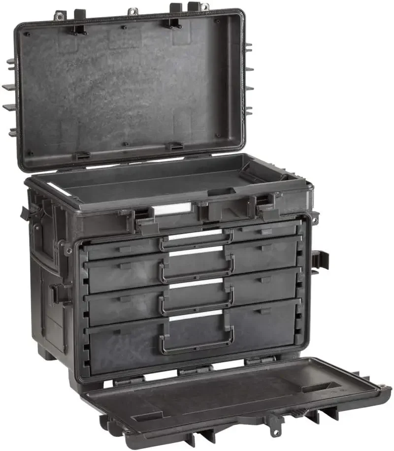 Mobile Tool Chest with Drawers Military Grade NATO Certified Waterproof Stackable Lockable Impact Resistant