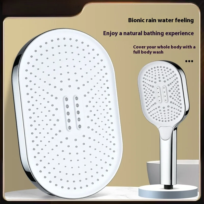 

Silicone Handheld Shower Head High-Pressure Bathroom Showerhead Universal Fit for Home Water Heaters Complete Accessory Set