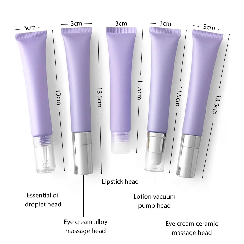 20ml Portable Soft Tubes Vacuum Bottle for Eye Cream Lipstick Essential Oil Reusable Squeeze  Cosmetics Sample Separating Bottle
